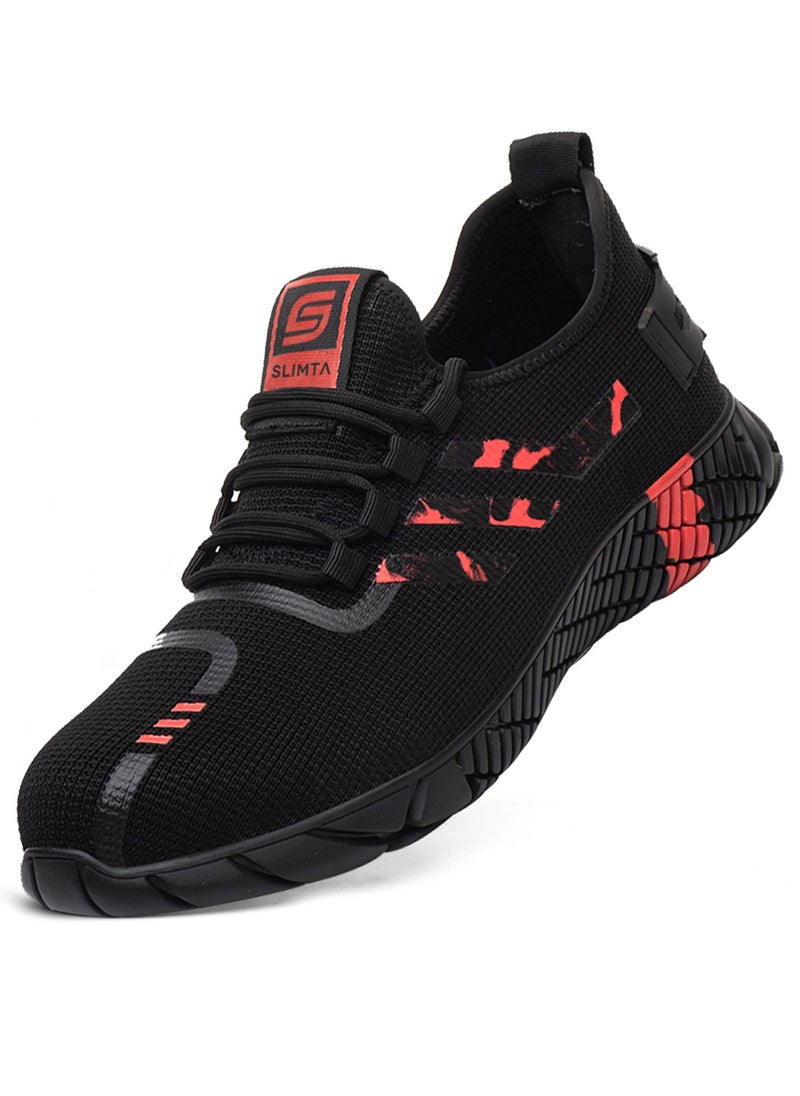 SLIMTA - SLIMTA Men Women Safety Shoes Non-Slip Steel Toe Cap Trainers Mesh Breathable Lightweight Comfortable Puncture Proof Industrial Shoes - Image 1