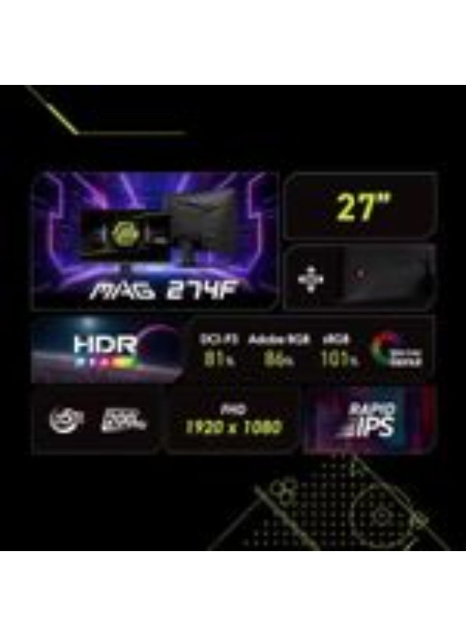 MSI MAG 274F – 27" FHD 200Hz Rapid IPS Gaming Monitor - Image 5