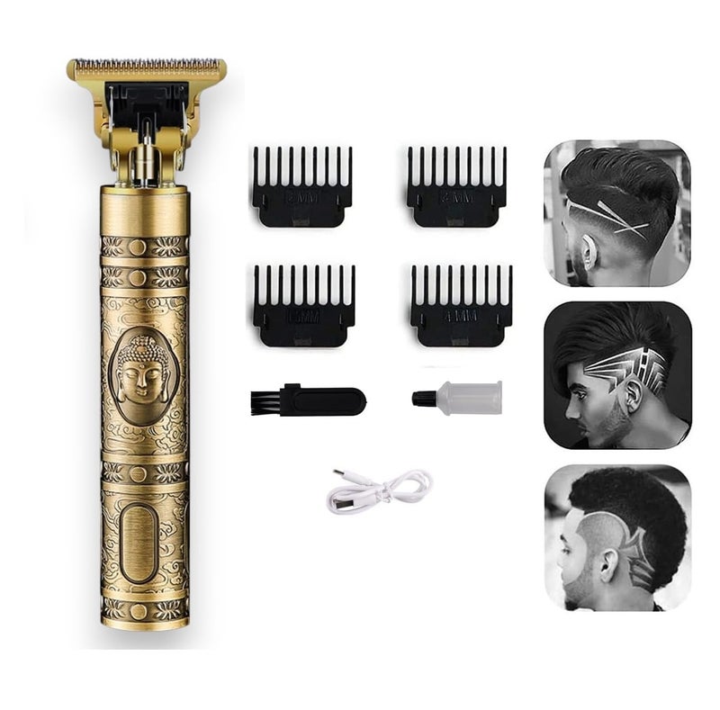 SHOPOBOX Hair Trimmer For Men Buddha Style Trimmer, Hair Clipper, Adjustable Blade Clipper, Hair Trimmer And Shaver For Men, Retro Oil Head Close Cut Precise Hair Machine(Style-2), Multicolour - Image 1