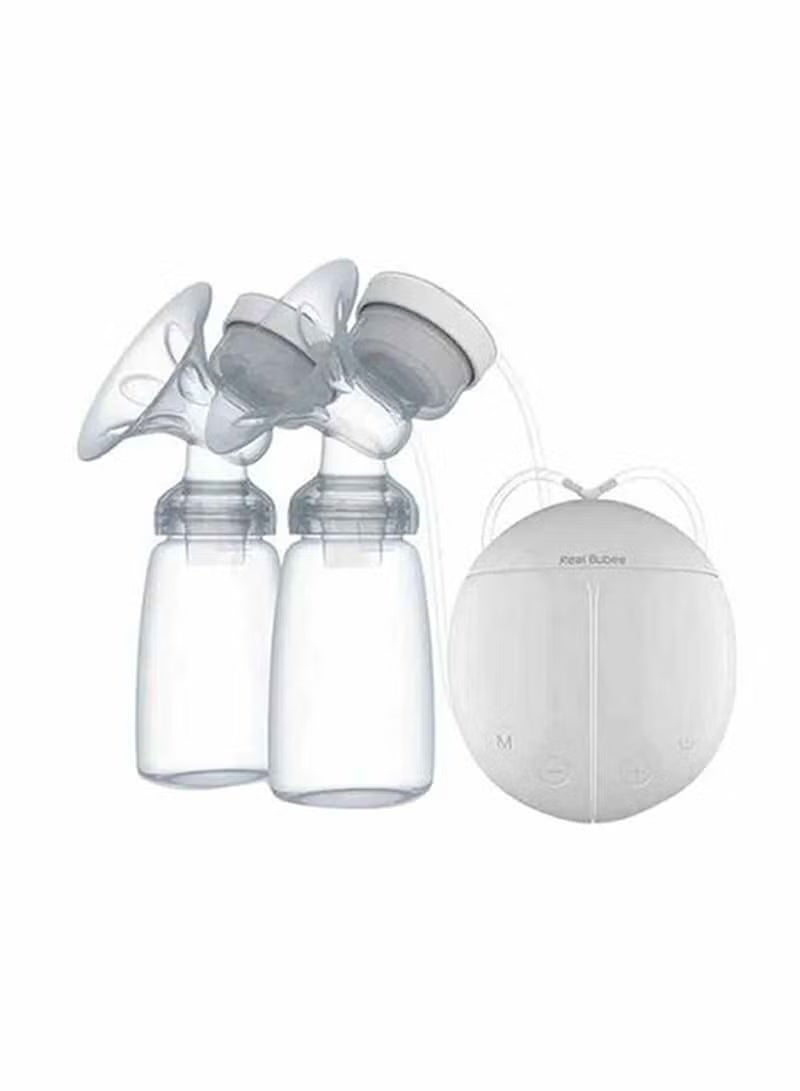 Real Bubee 2 Piece Portable Double Electric Breastfeeding Breast Pump With Baby Bottles - Image 1