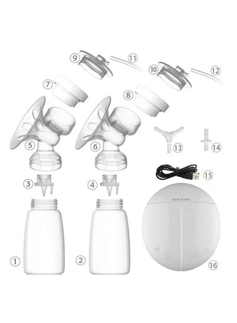 Real Bubee 2 Piece Portable Double Electric Breastfeeding Breast Pump With Baby Bottles - Image 4