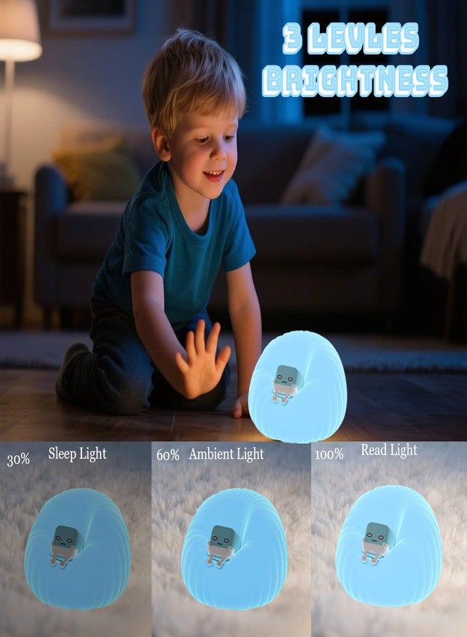 AVEKI Cute Sofa Night Light for Kids - Dimmable Silicone Touch Lamp with Timer, Portable Squishy Night Light for Baby Nursery Rechargeable Sofa Lamps Lights for Kids Room Decor Gifts for Toddler (Blue) - Image 2