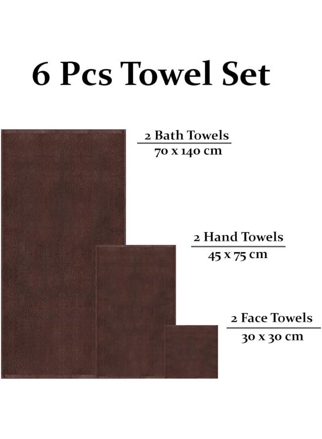 Topify Premium Bath Towels Set Pack of 6  Soft Cotton Face, Bath and Hand Towels, 600 GSM  Soft Feel, Highly Absorbent Durable Towels, Perfect for Daily Use  Lightweight Spa Towel  - Image 3