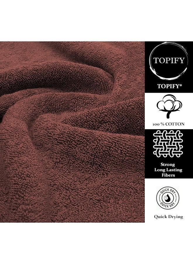 Topify Premium Bath Towels Set Pack of 6  Soft Cotton Face, Bath and Hand Towels, 600 GSM  Soft Feel, Highly Absorbent Durable Towels, Perfect for Daily Use  Lightweight Spa Towel  - Image 5