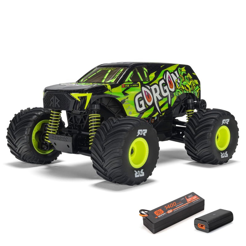 ARRMA RC Truck 1/16 Gorgon GROM 4X4 RTR Brushed Monster Truck (Battery & Charger Included), Yellow, ARA2130T1 - Image 1