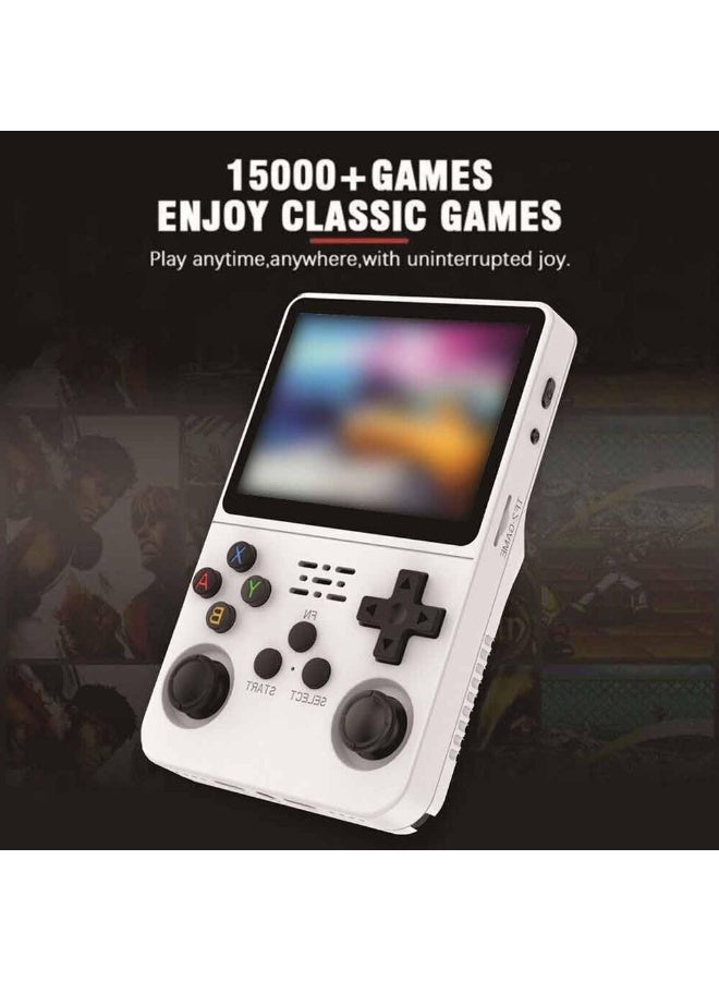JAJEEK R36S Retro Handheld Video Game Console 3.5 Inch IPS Screen, Linux System Portable Gaming Device with 64GB TF Card, Built-In 10000+ Classic Games, Black - Image 3