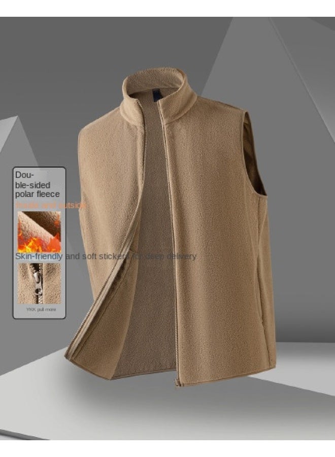 ROMON سترة رجالية مزدوجة الجوانب من بولار فليس، سترة بدون أكمام مريحة، سترة بولار فليس متعددة الاستخدامات، سترة رجالية غير رسمية - Image 1