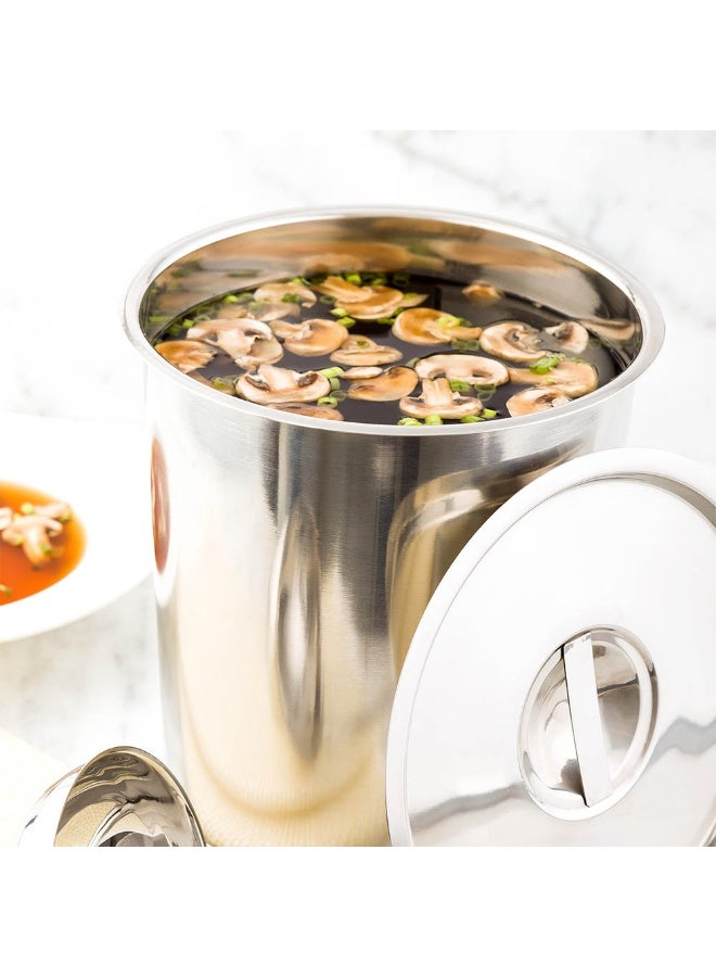 Restaurantware Met Lux 8.25 Quart Bain Marie, 1 Corrosion-Resistant Bain Marie Pot - For Hot And Cold Food, Serve Or Store Food, Stainless Steel Food Pot, Lid Sold Separately, - Image 3