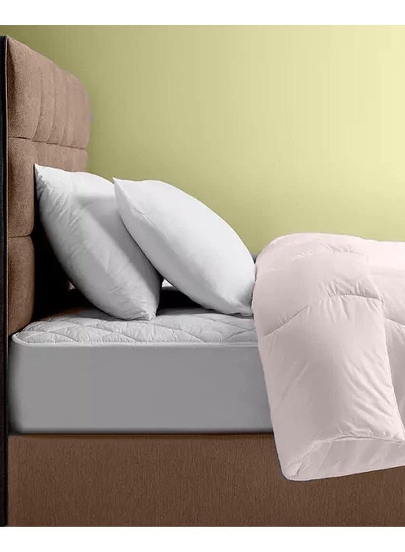 Jomo Store Diamond Press Ultra-Soft Pillow - 48x75 cm, White, Premium 100% Microfiber & Hollow Fiber Filling, Plush Comfort for Restful Sleep - Image 2