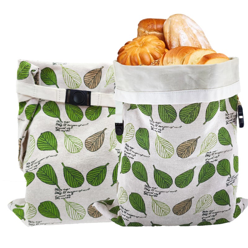 GCTGCT Sourdough Bread Bags for Homemade Bread Freezer  Refrigerator 17 X 13 Moisture Lock and Freshness Storage with Reusable Linen Materials Reusable Bakery Storage Bag 2 Pack