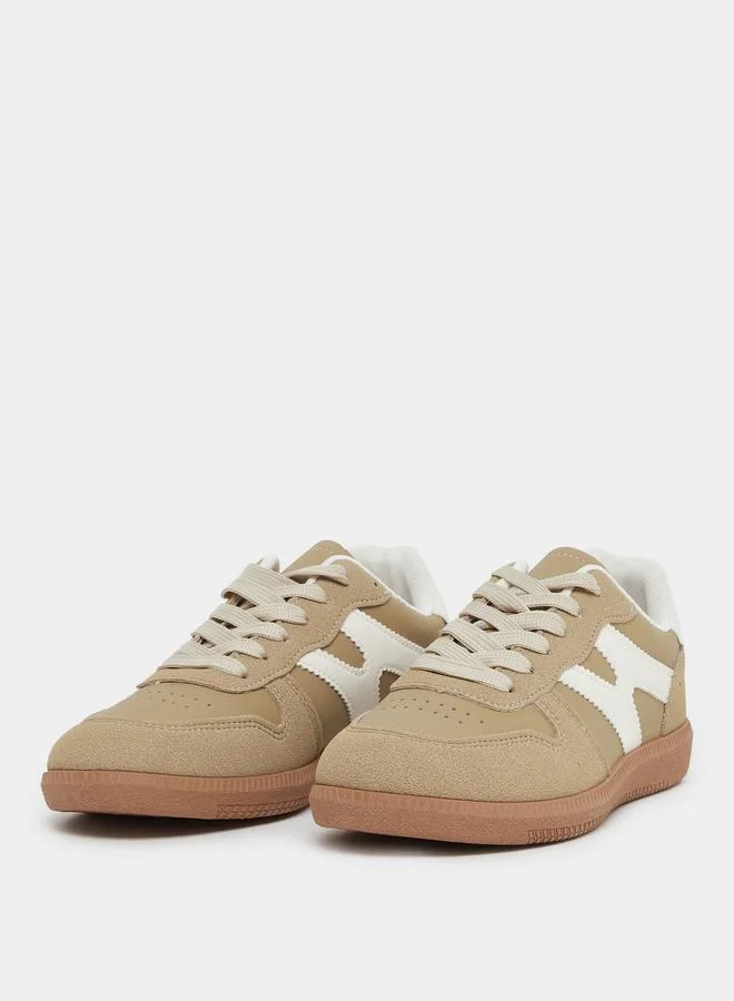 ستايلي Styli Panelled Lace Up Sneakers