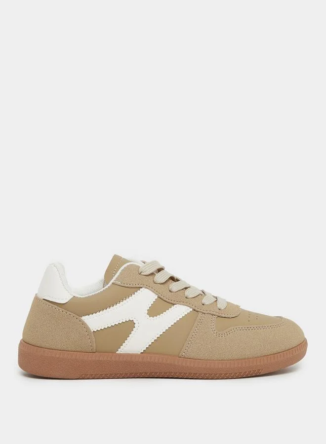 ستايلي Styli Panelled Lace Up Sneakers
