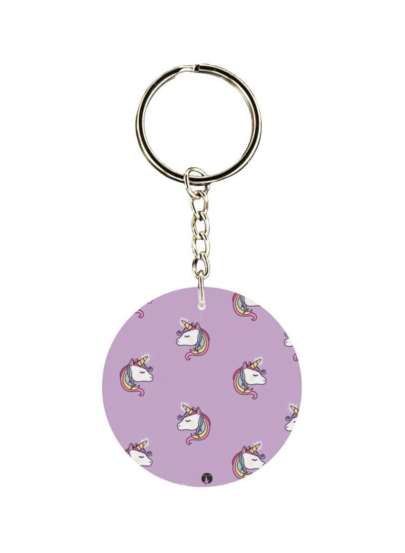 RKN Unicorn Printed Single Sided Keychain