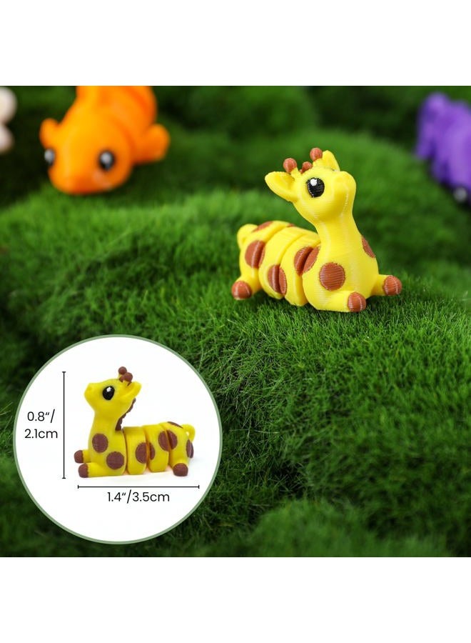 MONJITA 35 pcs Mini 3D Printed Animal Figurines, Flexible Articulated Fidget Toys, Cute Desk Decor, Party Favors, Goodie Bag Stuffers, Gifts for Kids Students Carnival Prizes Rewards (35pcs) - Image 5