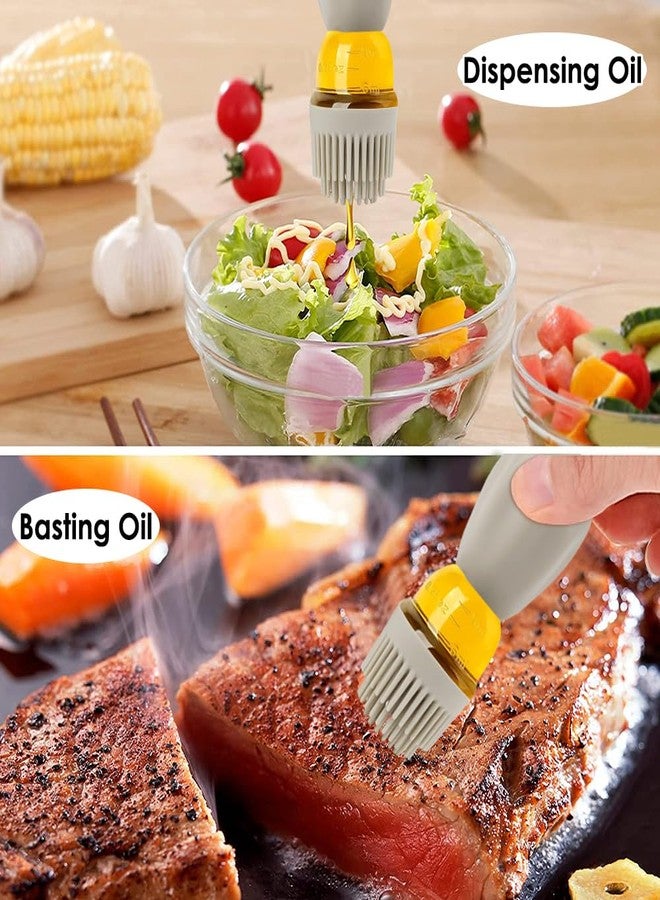 TINMIX Oil Dispenser with Brush - 200ml Olive Oil Dispenser with Silicone Basting Brush for Kitchen Cooking Frying, T-OB200, Grey - Image 3