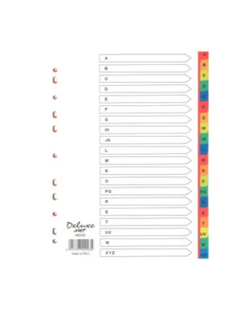 Deluxe - 5-Pack Alphabet Tab Paper Plastic Multicolour - Image 1