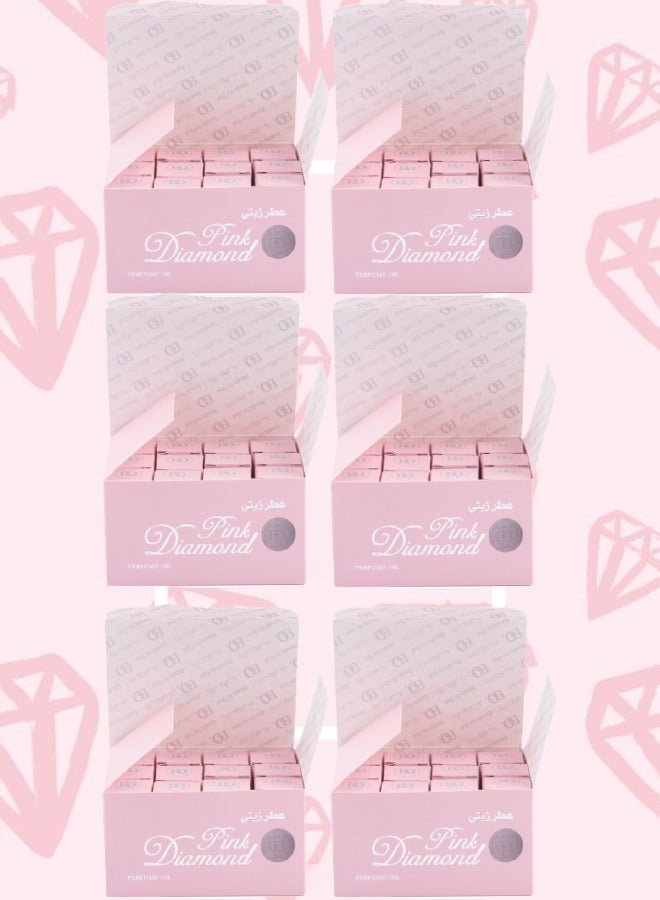 Banafa 72 Pieces Pink Diamond Perfume Oil 3 ml - Image 1