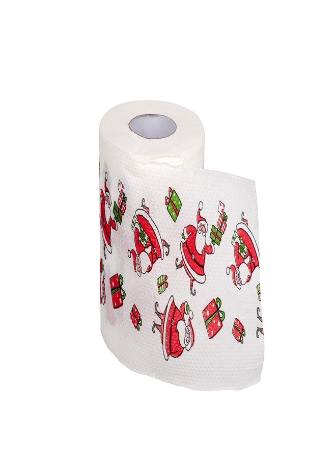 SummitLink 1 Roll of Merry Christmas Toilet Paper Tissue Napkin Prank Fun Birthday Party Novelty Gift Idea - Image 3
