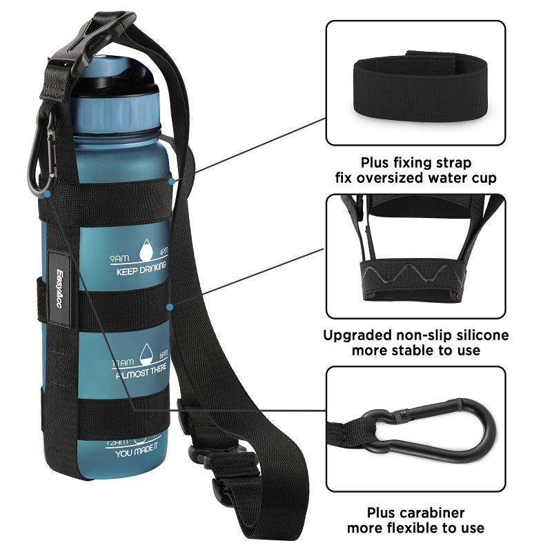 EasyAcc Water Bottle Holder Strap Sling, for Owala FreeSip 24 32 40 oz, Hydro Flask, Cirkul, Yeti, Stanley Flip, Universal Water Bottles, with Carabiner, for Walking Curise Travel (Bottle Excluded) - Image 3