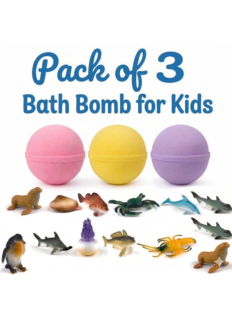 Bath Bombs for Kids Surprise Toys Inside SEA Animals - 36 Ocean Toys Like Shark or Jellyfish | Natural Safe Bath Bombs Gift Set for Girls & Boys - Multicolored Organic Bubble Bath - Image 1