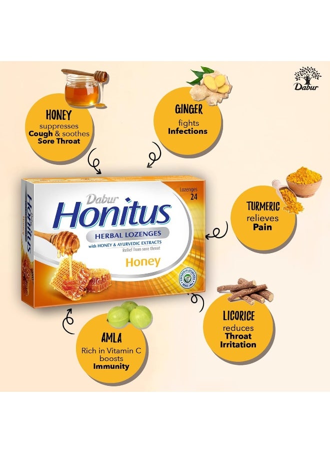 Dabur - Honitus Herbal Lozenges Honey - Image 1