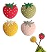 Toeloioh Knitting Needle StoppersCartoon Animal Needle Point Protectors Cute Strawberry Knitting End Caps Knitting Accessories and Gadgets red - Image 2