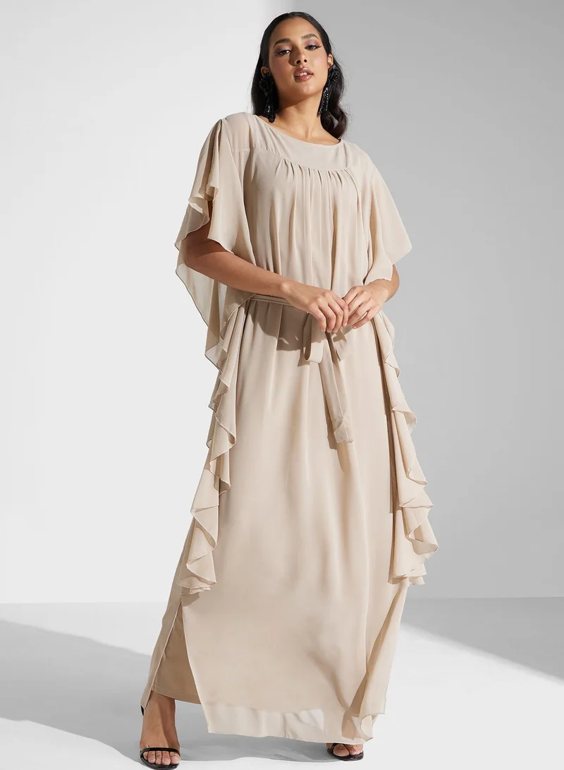 SINOIR Ruffle Tie Detail Dress