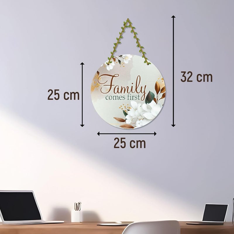 Divinity Decor Family comes first-Home & Wall Decoration Items for Entrance Gate Decor, Decorative Items for Living Room, Door, Bedroom, 10x10 inch | Welcome Home Wall Hanging-41 - Image 2