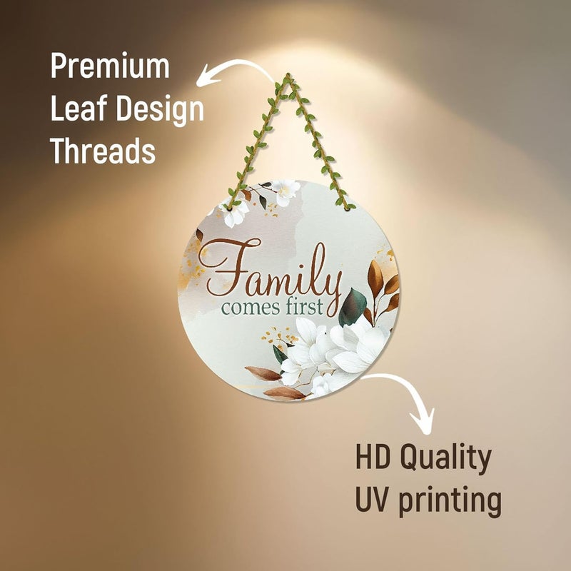 Divinity Decor Family comes first-Home & Wall Decoration Items for Entrance Gate Decor, Decorative Items for Living Room, Door, Bedroom, 10x10 inch | Welcome Home Wall Hanging-41 - Image 3