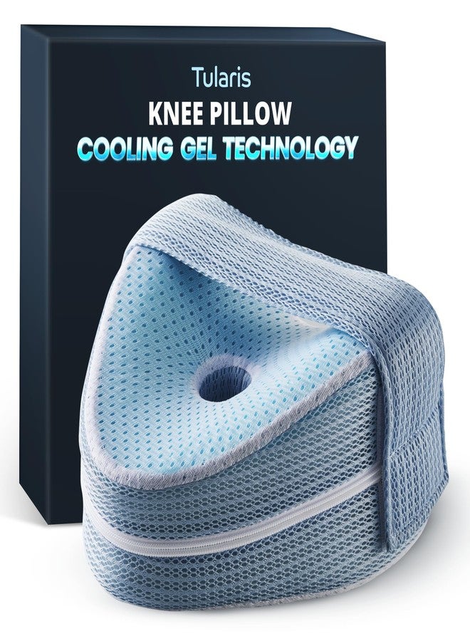 TULARIS Cooling Gel Knee Pillow for Side Sleepers Hip Pain - Between Leg Pillow for Side Sleeping - Sciatica Pain Relief Support for Lower Back, Knees, Joints, and Spine - Image 1