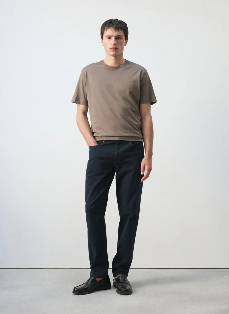 Mango Man  Regular-fit 100% cotton trousers for Men | Best Price UAE
