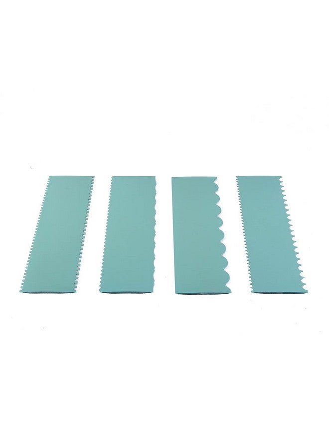 إنكولتور أداة تقطيع الكيك البلاستيكية الطويلة من إنكتشر للتزيين والتزيين | مقاس ٨٫٦ بوصة × ٢٫٦ بوصة | ٤ قطع (أزرق سماوي) - Image 2