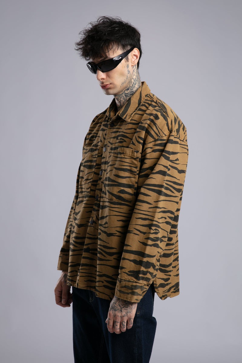 Catch Patterned Gabardine Shirt - Image 2