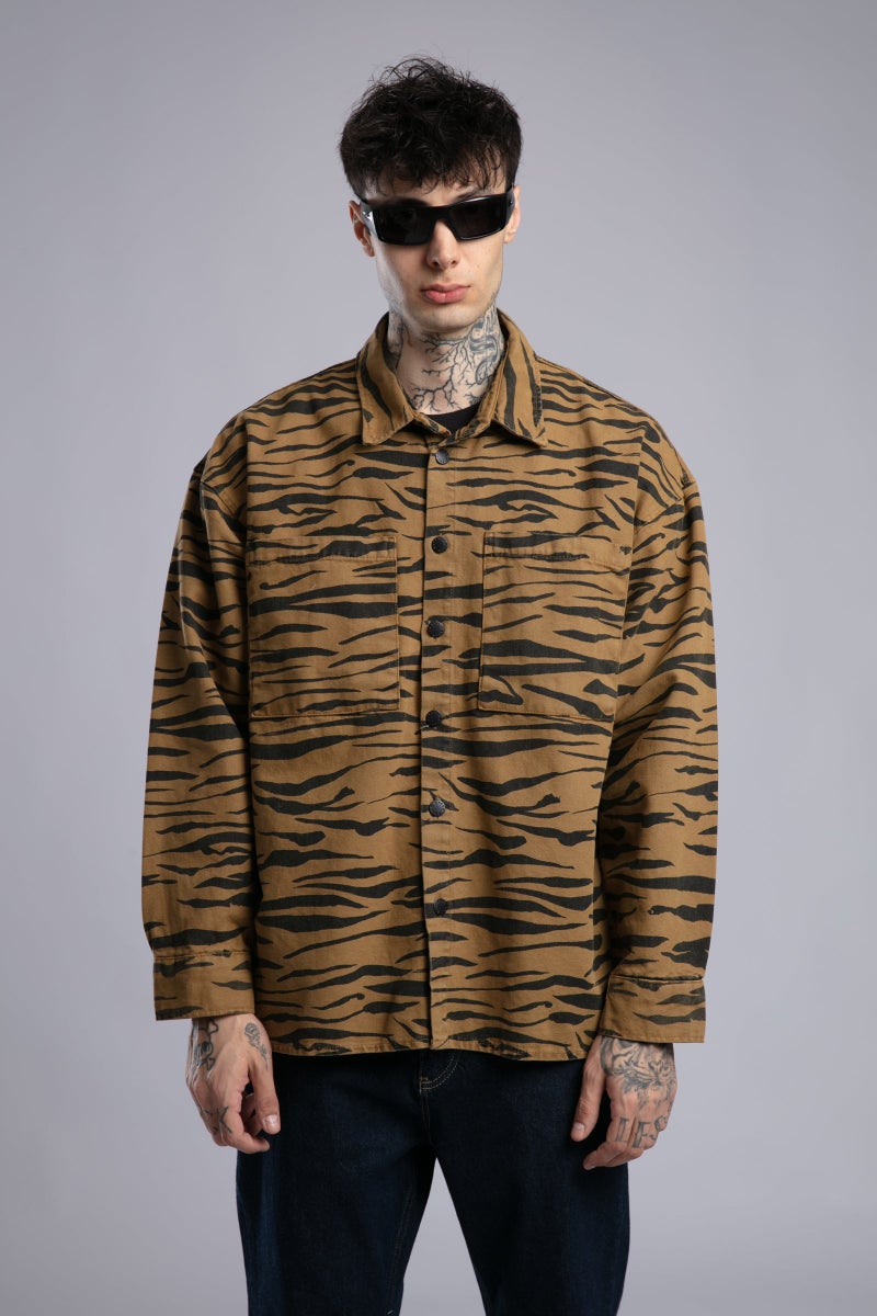 Catch Patterned Gabardine Shirt - Image 3