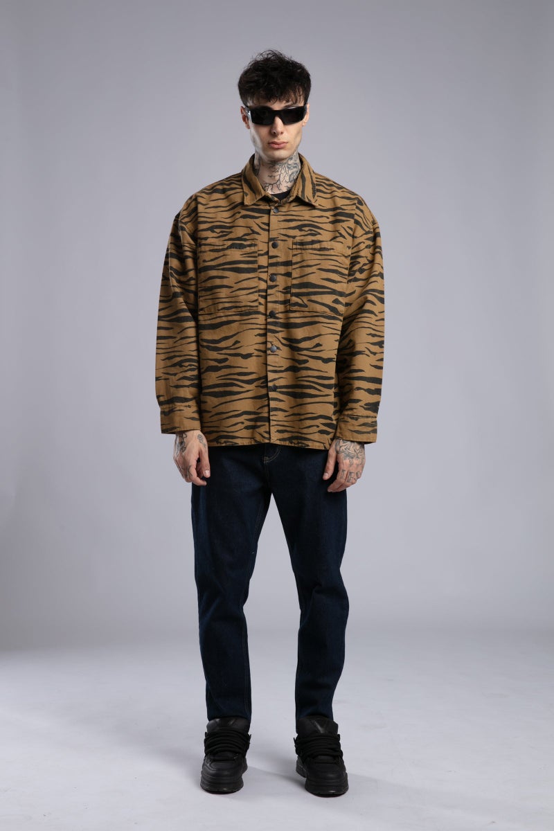 Catch Patterned Gabardine Shirt - Image 1