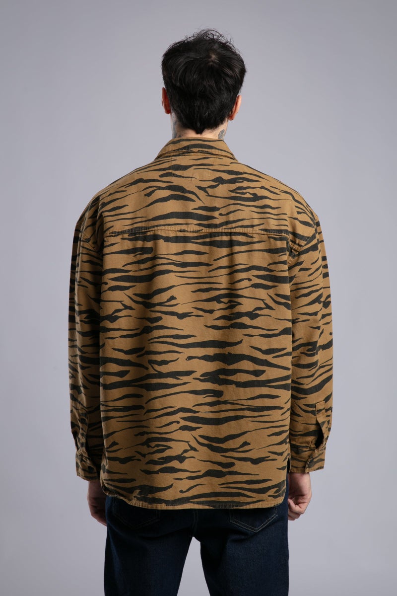 Catch Patterned Gabardine Shirt - Image 4