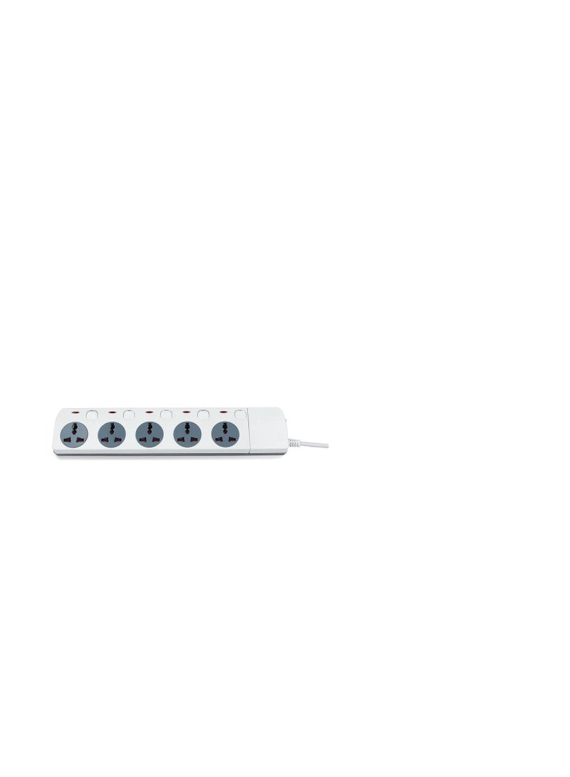 Milano Extension Socket-5Gang 3Mtr