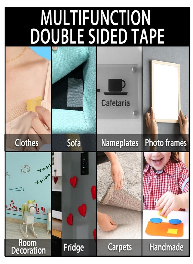 Sakar Multifunctional Double Side Fabric Tape, Heavy Duty Carpet Tape, Clear Tape for Clothes, Strong Adhesive Two Sides Tape, No Glue Residue High Stickness (2 CM * 3 Meter) - Image 4