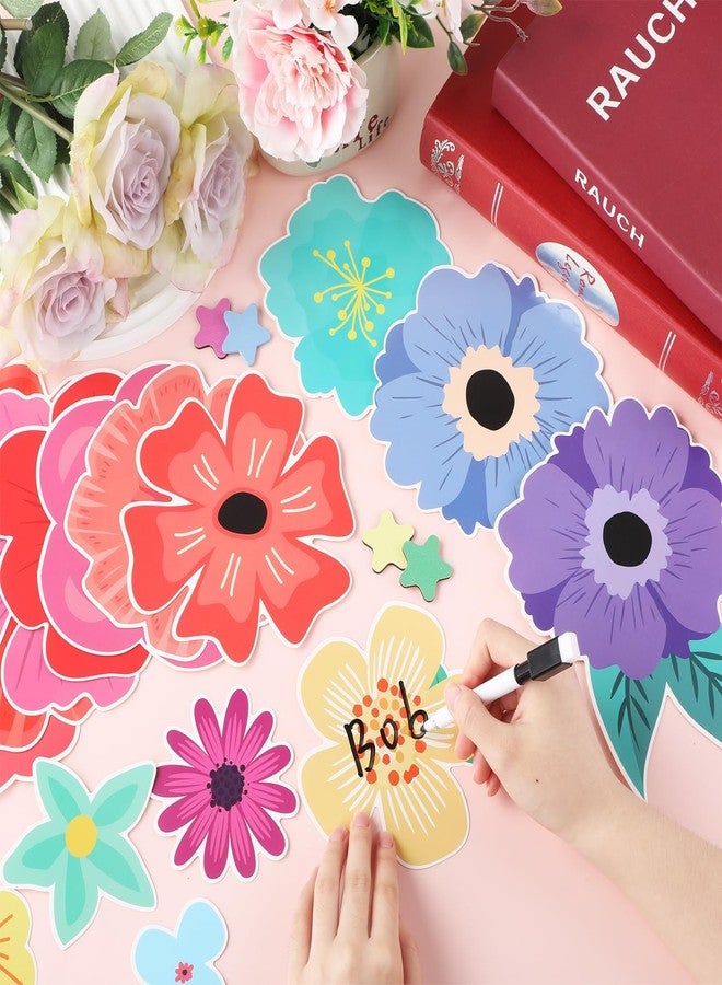 ojustbeok 60Pcs Back to School Wildflowers Bulletin Board Decoration Wildflowers Classroom Decor Cutouts Set Preschool Floral Themed Card Teacher Students Supplies for Party School Classroom Walls Blackboard - Image 4