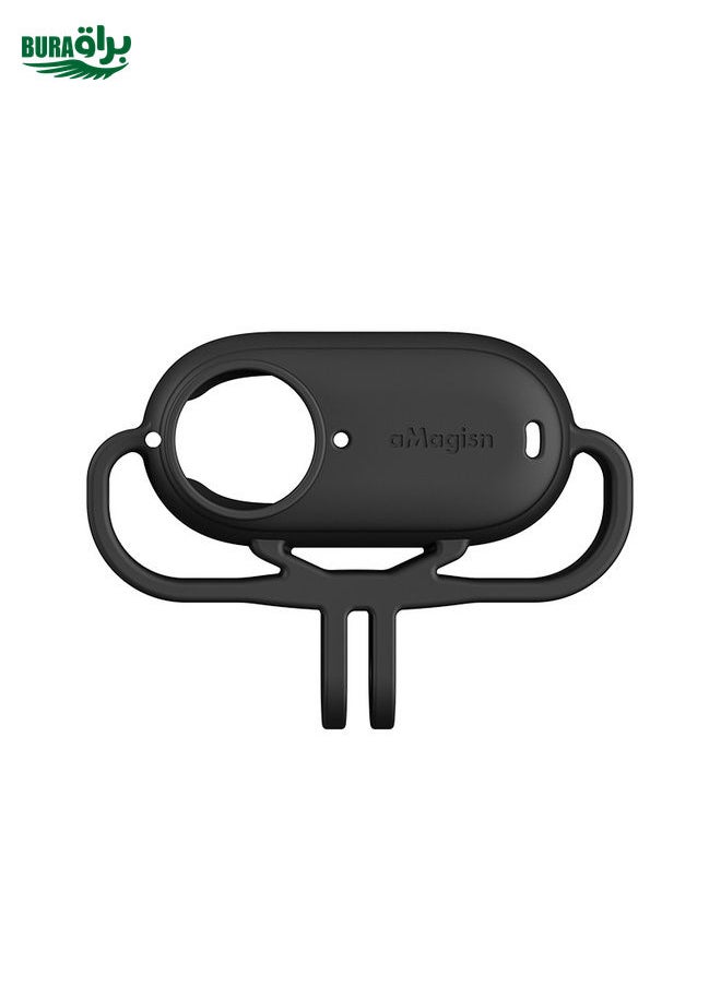BURAQ For Insta360 GO 3 AMagisn Silicone Case Camera Protective Accessories, Style: Horizontal Black  - Image 1