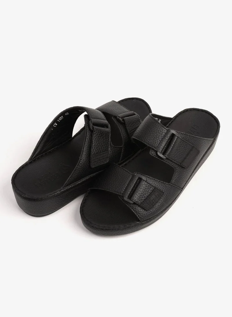 UOMO Cavalier UOMO CAVALIER MEN'S ARABIC SANDAL WITH ADJUSTABLE STRAP BLACK