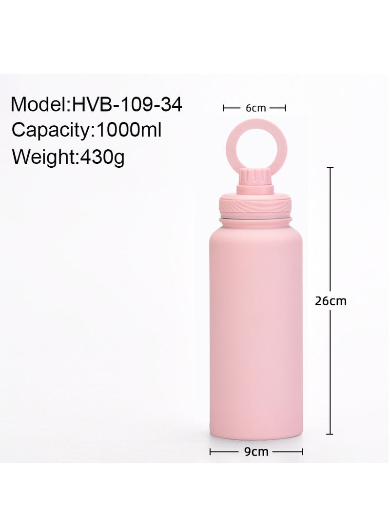 Generic Insulated Water Bottle for iPhone/Android Magnetic Phone Mount Stainless Steel Water Bottle w/Magnetic Phone Mount - Stainless Steel Water Bottle w/Tripod Phone Holder Perfect Gift (Pink) - Image 3