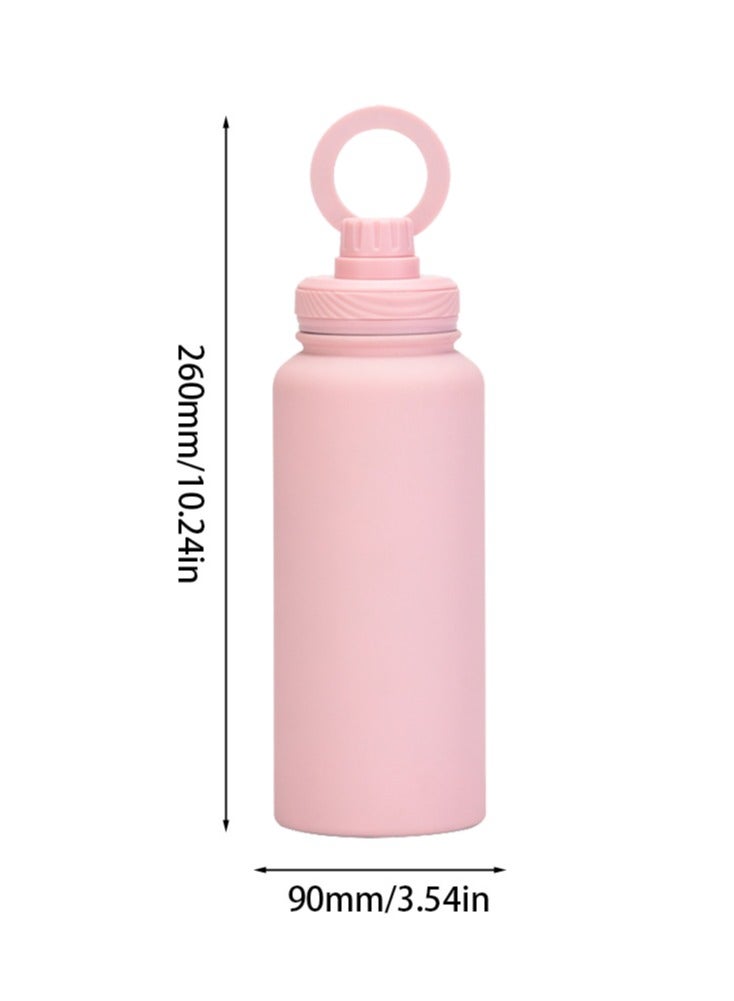 Generic Insulated Water Bottle for iPhone/Android Magnetic Phone Mount Stainless Steel Water Bottle w/Magnetic Phone Mount - Stainless Steel Water Bottle w/Tripod Phone Holder Perfect Gift (Pink) - Image 2