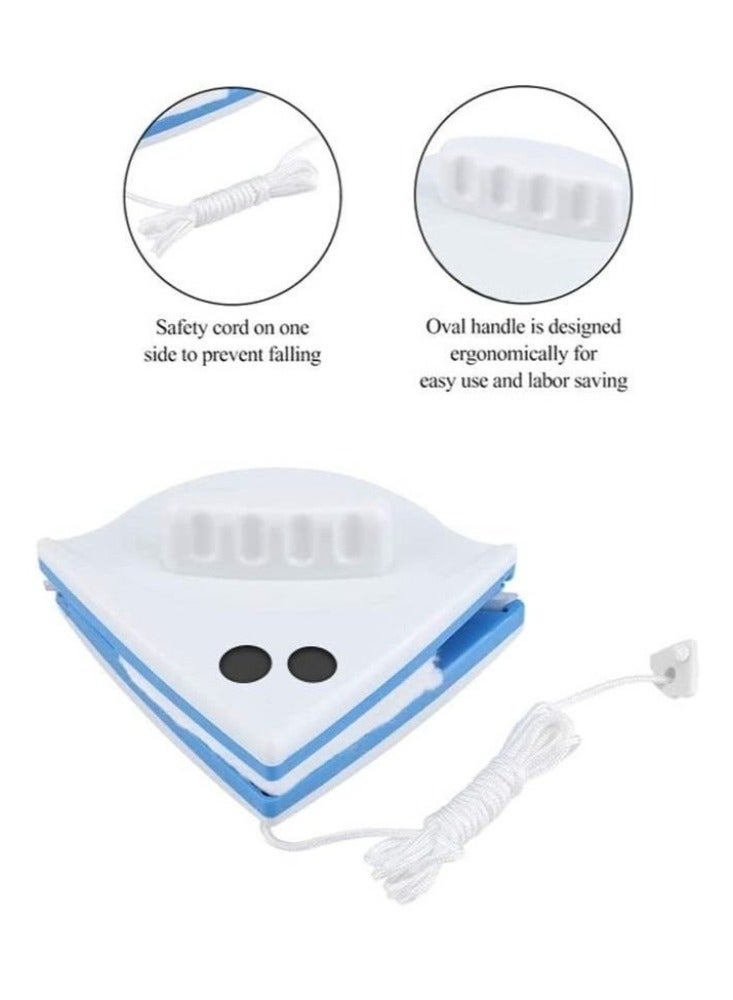 Magnetic Window Cleaner Double-Sided | High-Rise Window Glass Wiper | Adjustable Magnetic Washing Brush | Strong Magnet Glass Cleaner for Home & Office | ABS Plastic Shell with Rubber Wiper | Window Cleaning Tool for Balcony & Sliding Glass - Image 4