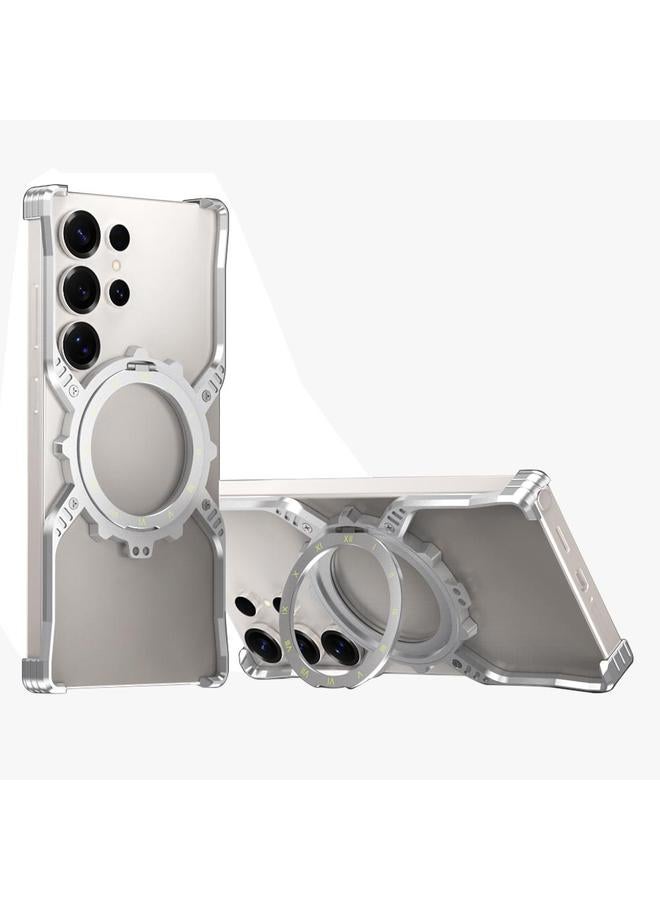 اس-توب جراب لهاتف Samsung Galaxy S23 Ultra 5G Mechanical Gear MagSafe Holder جراب هاتف معدني بدون حواف - Image 1