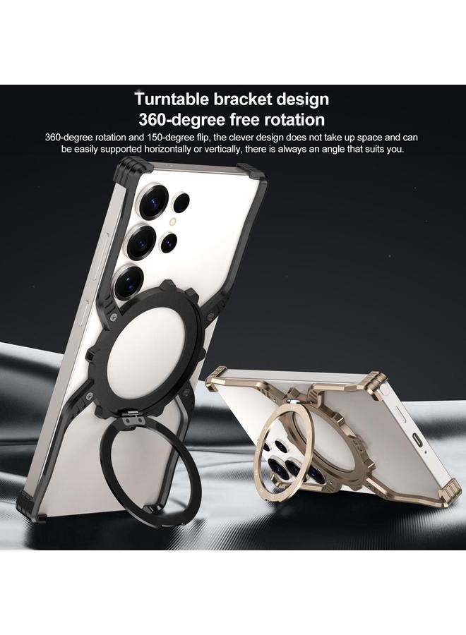 اس-توب جراب لهاتف Samsung Galaxy S23 Ultra 5G Mechanical Gear MagSafe Holder جراب هاتف معدني بدون حواف - Image 4