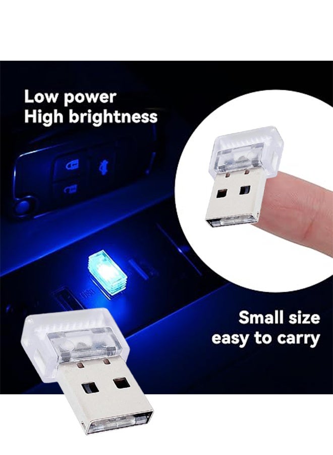 2Pcs USB LED Atmosphere Lights Mini Car Interior Accessories Ambient Lamp Universal, Mini USB LED Decoration Night Light for All Car Interiors (Multicolor) - Image 4