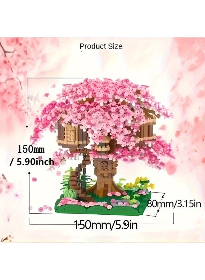 Perfect Cherry Tree House Block Toys for Creative DIY Mosaic, Ideal Gifts Teens and Adults on Christmas, Halloween, Birthday - Image 2