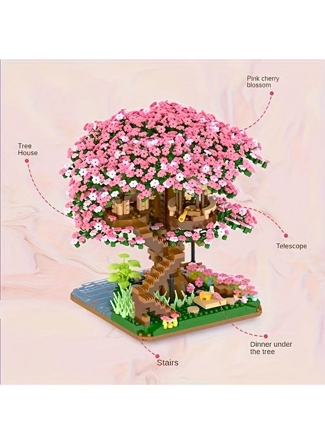 Perfect Cherry Tree House Block Toys for Creative DIY Mosaic, Ideal Gifts Teens and Adults on Christmas, Halloween, Birthday - Image 5