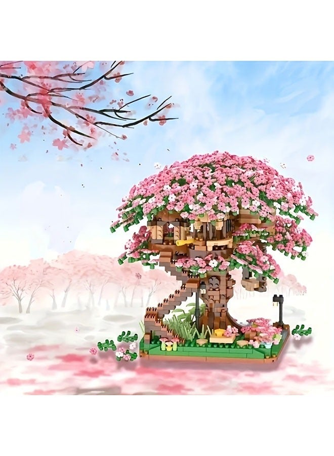 Perfect Cherry Tree House Block Toys for Creative DIY Mosaic, Ideal Gifts Teens and Adults on Christmas, Halloween, Birthday - Image 3